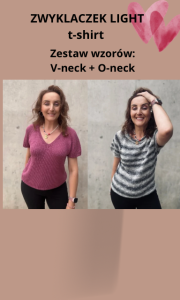 Zwyklaczek Light T-shirt pakiet wzorów O-neck + V-neck  